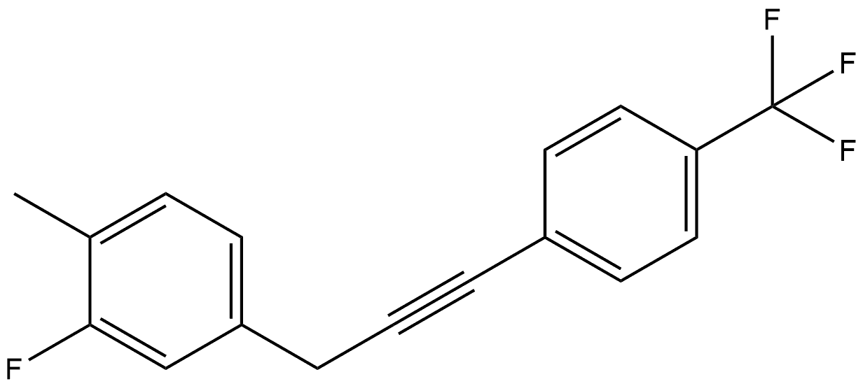 2-Fluoro-1-methyl-4-[3-[4-(trifluoromethyl)phenyl]-2-propyn-1-yl]benzene Structure