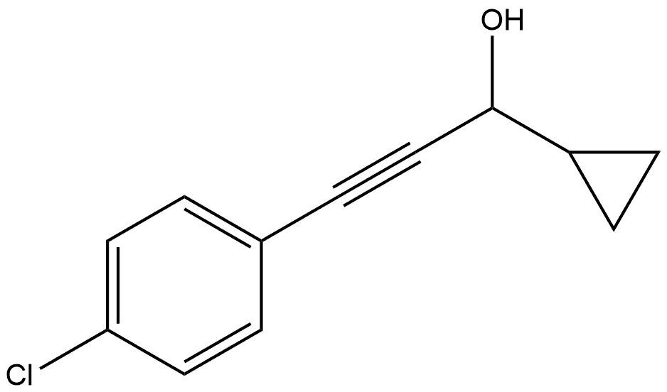 α-[2-(4-Chlorophenyl)ethynyl]cyclopropanemethanol Structure