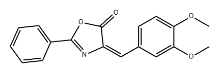 5(4H)-Oxazolone, 4-[(3,4-dimethoxyphenyl)methylene]-2-phenyl-, (4E)- Structure