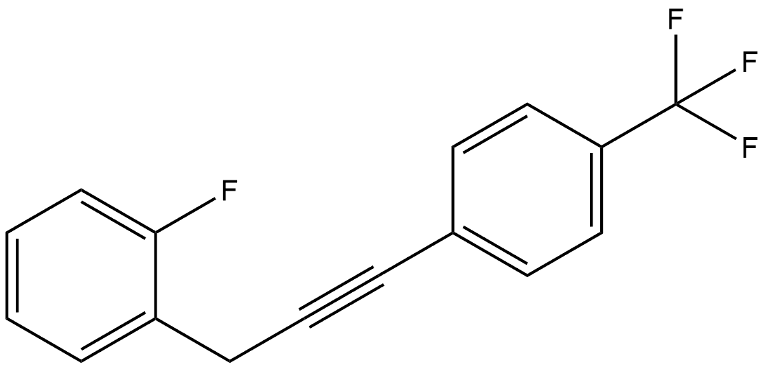 1-Fluoro-2-[3-[4-(trifluoromethyl)phenyl]-2-propyn-1-yl]benzene Struktur
