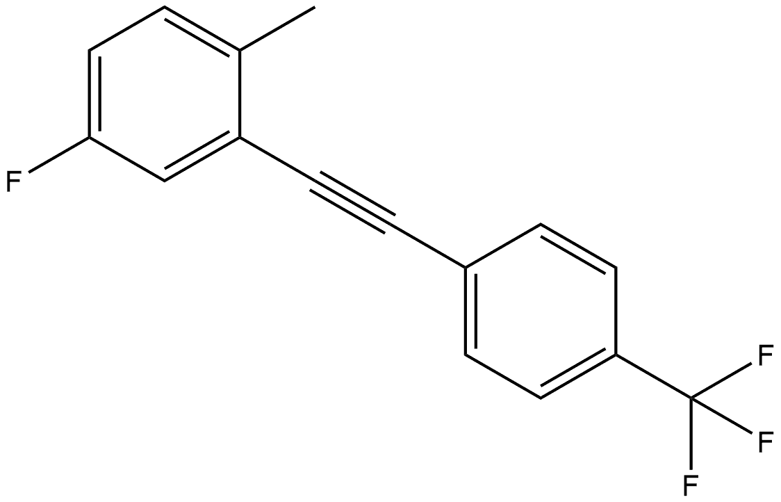 4-Fluoro-1-methyl-2-[2-[4-(trifluoromethyl)phenyl]ethynyl]benzene Structure