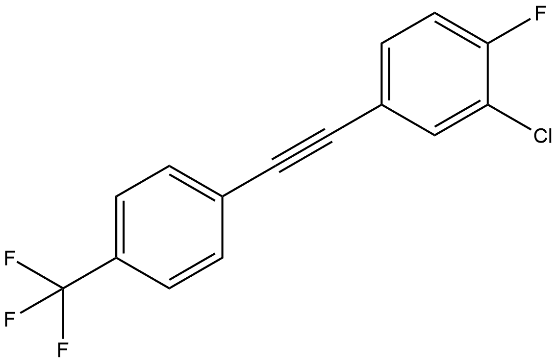 2-Chloro-1-fluoro-4-[2-[4-(trifluoromethyl)phenyl]ethynyl]benzene Structure