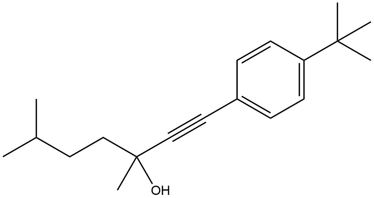 1-[4-(1,1-Dimethylethyl)phenyl]-3,6-dimethyl-1-heptyn-3-ol Structure