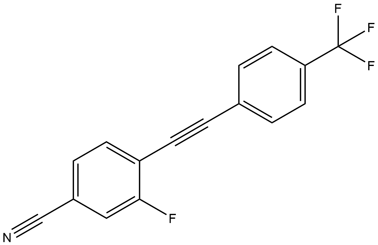 3-Fluoro-4-[2-[4-(trifluoromethyl)phenyl]ethynyl]benzonitrile Structure