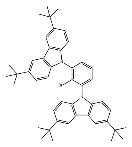 9,9'-(2-溴-1,3-亚苯基)双(3,6-二叔丁基-9H-咔唑),2540587-63-9,结构式