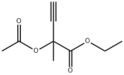 3-Butynoic acid, 2-(acetyloxy)-2-methyl-, ethyl ester 化学構造式
