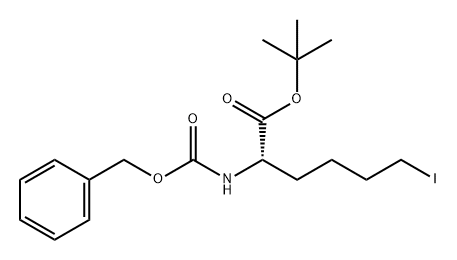 L-Norleucine, 6-iodo-N-[(phenylmethoxy)carbonyl]-, 1,1-dimethylethyl ester Struktur