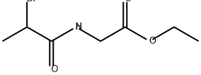 Glycine, N-(2-bromo-1-oxopropyl)-, ethyl ester 化学構造式