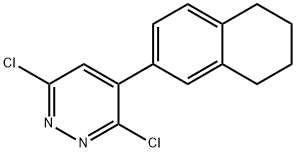 3,6-dichloro-4-(5,6,7,8-tetrahydronaphthalen-2-yl)pyridazine 化学構造式