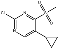 2-Chloro-5-cyclopropyl-4-(methylsulfonyl)pyrimidine 化学構造式