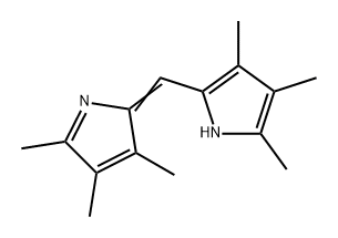 1H-Pyrrole, 2,3,4-trimethyl-5-[(3,4,5-trimethyl-2H-pyrrol-2-ylidene)methyl]-,2544-98-1,结构式