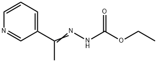 Hydrazinecarboxylic acid, 2-[1-(3-pyridinyl)ethylidene]-, ethyl ester 化学構造式