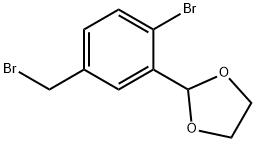 1,3-Dioxolane, 2-[2-bromo-5-(bromomethyl)phenyl]- Structure