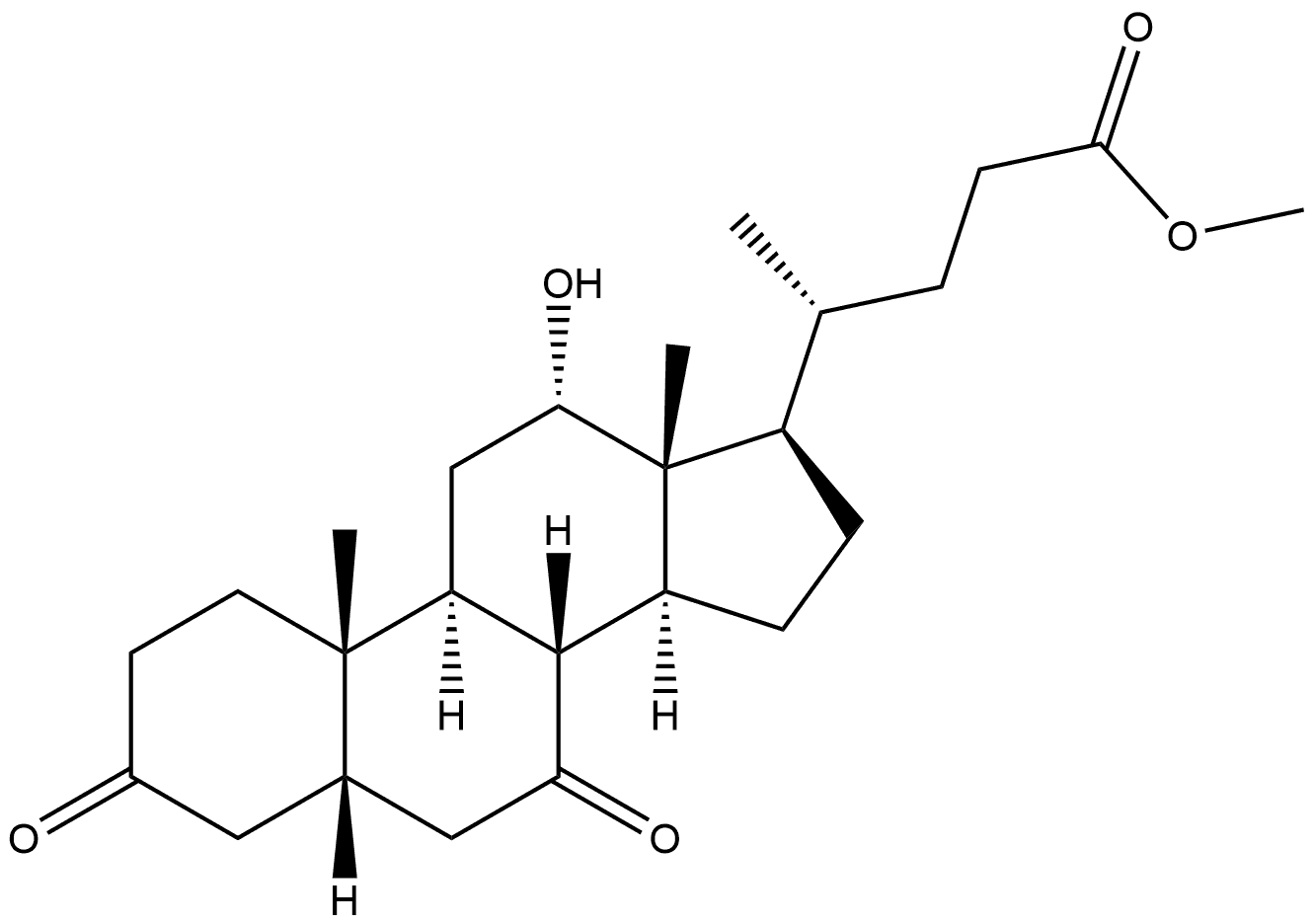 3,7-DIKETO, 12-HYDROXY METHYL ESTER OF CHOLIC ACID 结构式