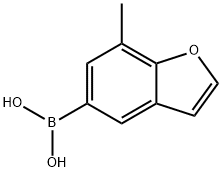 (7-メチルベンゾフラン-5-イル)ボロン酸 化学構造式