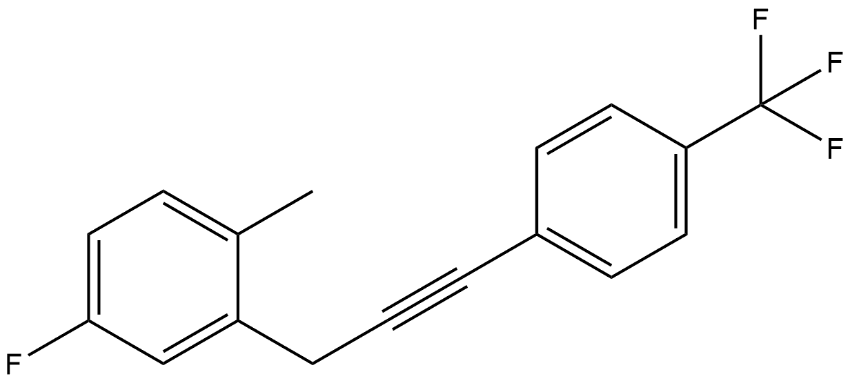 4-Fluoro-1-methyl-2-[3-[4-(trifluoromethyl)phenyl]-2-propyn-1-yl]benzene Structure