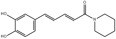 2,4-Pentadien-1-one, 5-(3,4-dihydroxyphenyl)-1-(1-piperidinyl)-, (2E,4E)- Struktur