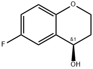 2H-1-Benzopyran-4-ol, 6-fluoro-3,4-dihydro-, (4R)- 化学構造式
