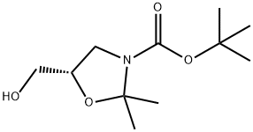 (S)-5-(羟甲基)-2,2-二甲基噁唑烷-3-羧酸叔丁酯,2550997-82-3,结构式