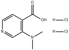 4-Pyridinecarboxylic acid, 3-(dimethylamino)-, hydrochloride (1:2) 化学構造式