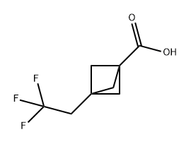 3-(2,2,2-三氟乙基)双环[1.1.1]戊烷-1-甲酸 结构式