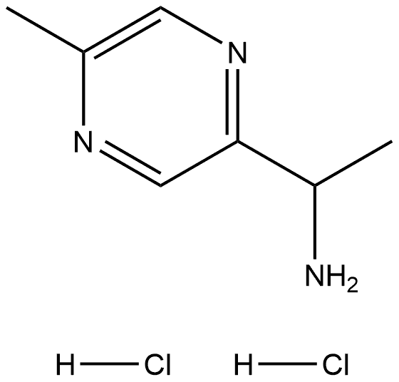 1-(5-甲基吡嗪-2-基)乙-1-胺二盐酸盐, 2551118-62-6, 结构式