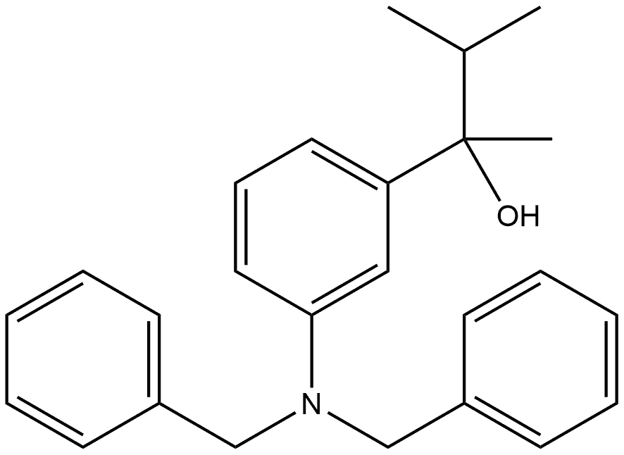 3-[Bis(phenylmethyl)amino]-α-methyl-α-(1-methylethyl)benzenemethanol 化学構造式