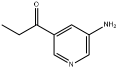 1-Propanone, 1-(5-amino-3-pyridinyl)- 化学構造式
