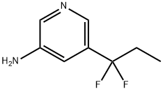 3-Pyridinamine, 5-(1,1-difluoropropyl)- 化学構造式