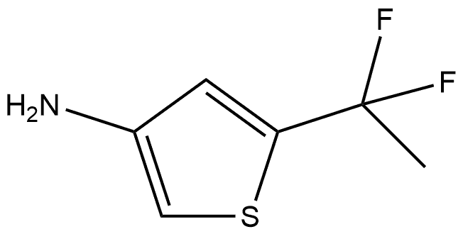 5-(1,1-Difluoroethyl)-3-thiophenamine 化学構造式