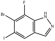 1H-Indazole, 6-bromo-7-fluoro-5-iodo- Struktur