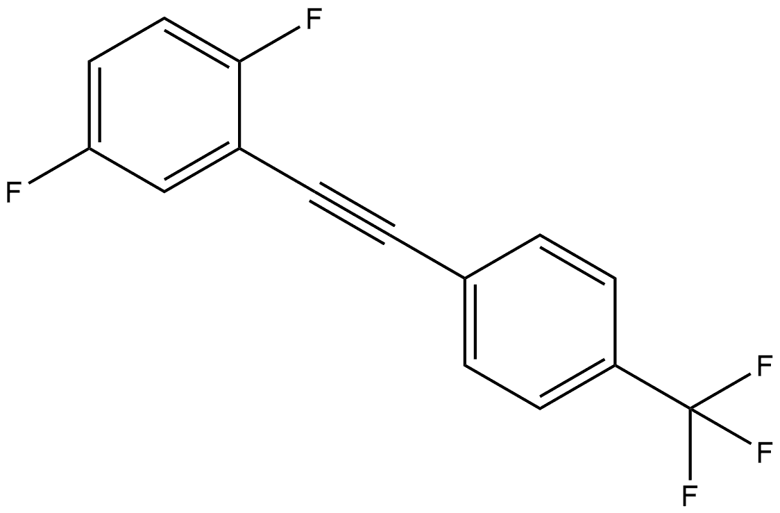 1,4-Difluoro-2-[2-[4-(trifluoromethyl)phenyl]ethynyl]benzene 化学構造式