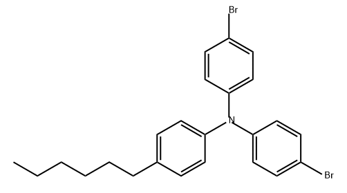 Benzenamine, N,N-bis(4-bromophenyl)-4-hexyl- Structure