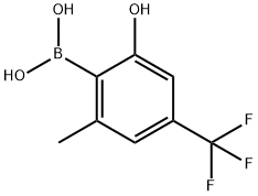 Boronic acid, B-[2-hydroxy-6-methyl-4-(trifluoromethyl)phenyl]- 化学構造式