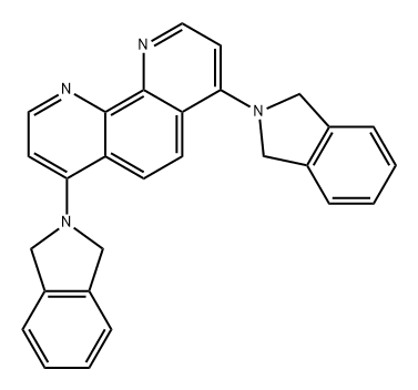 1,10-Phenanthroline, 4,7-bis(1,3-dihydro-2H-isoindol-2-yl)- 化学構造式