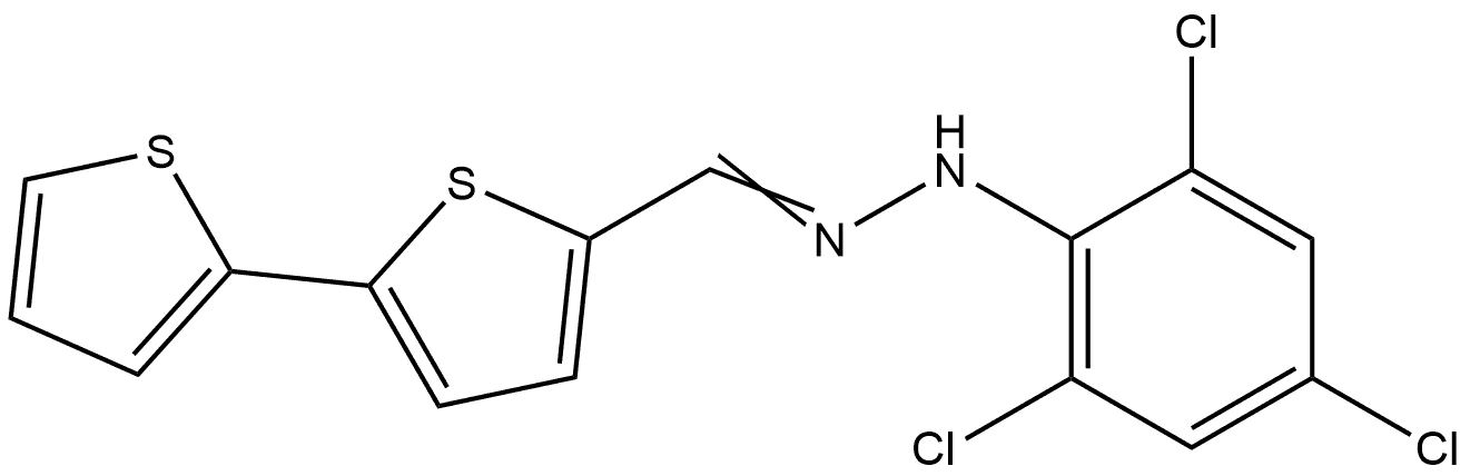 [2,2′-Bithiophene]-5-carboxaldehyde, 2-(2,4,6-trichlorophenyl)hydrazone,255820-52-1,结构式