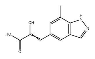 2-Propenoic acid, 2-hydroxy-3-(7-methyl-1H-indazol-5-yl)- 化学構造式