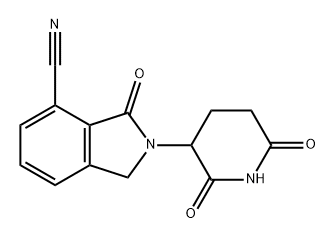 1H-Isoindole-4-carbonitrile, 2-(2,6-dioxo-3-piperidinyl)-2,3-dihydro-3-oxo- Structure