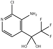 1,1-Ethanediol, 1-(3-amino-2-chloro-4-pyridinyl)-2,2,2-trifluoro- Structure