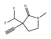 3-(二氟甲基)-3-乙炔基-1-甲基吡咯烷-2-酮,2561458-95-3,结构式