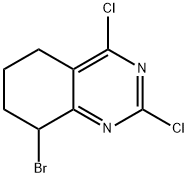 Quinazoline, 8-bromo-2,4-dichloro-5,6,7,8-tetrahydro- Struktur