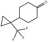 Cyclohexanone, 4-[1-(trifluoromethyl)cyclopropyl]- Struktur