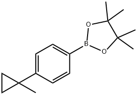 1,3,2-Dioxaborolane, 4,4,5,5-tetramethyl-2-[4-(1-methylcyclopropyl)phenyl]- Struktur