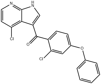 (2-氯-4-苯氧基苯酚)(4-氯-1H-吡咯[2,3-B]吡啶-3-基)-甲酮, 2562353-62-0, 结构式