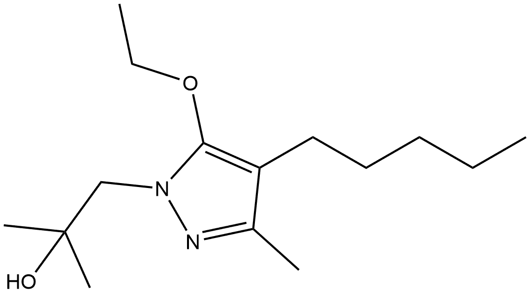 1-(5-ethoxy-3-methyl-4-pentyl-1H-pyrazol-1-yl)-2-methylpropan-2-ol Structure