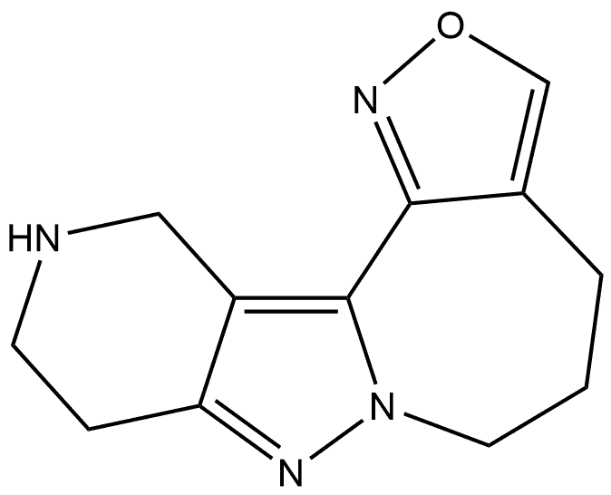 5,6,9,10,11,12-Hexahydro-4H-isoxazolo[3,4-c]pyrido[4′,3′:3,4]pyrazolo[1,5-a]azepine Structure