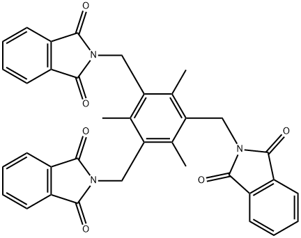 1H-Isoindole-1,3(2H)-dione, 2,2',2''-[(2,4,6-trimethyl-1,3,5-benzenetriyl)tris(methylene)]tris- 结构式