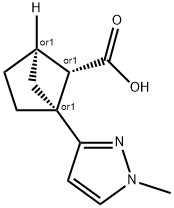 rel-(1R,4R,5S)-1-(1-Methyl-1H-pyrazol-3-yl)bicyclo[2.1.1]hexane-5-carboxylic acid Structure