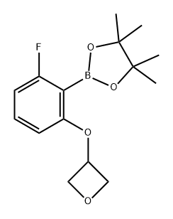 1,3,2-Dioxaborolane, 2-[2-fluoro-6-(3-oxetanyloxy)phenyl]-4,4,5,5-tetramethyl- Struktur