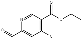 3-Pyridinecarboxylic acid, 4-chloro-6-formyl-, ethyl ester|4-氯-6-甲酰烟酸乙酯